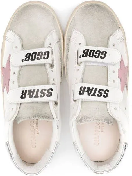 Golden Goose Kids Old School touch-strap sneakers White