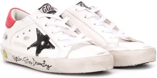 Golden Goose Kids Superstar graffiti print sneakers White