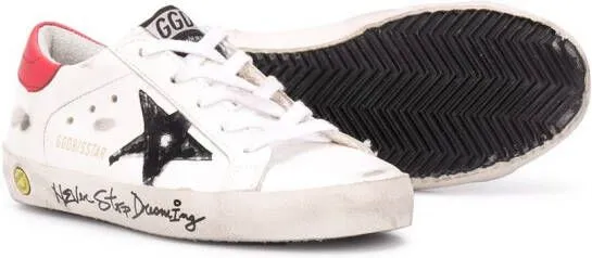 Golden Goose Kids Superstar graffiti print sneakers White