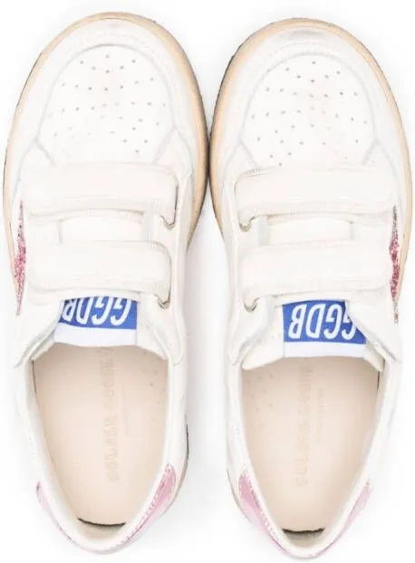 Golden Goose Kids Superstar touch-strap trainers White