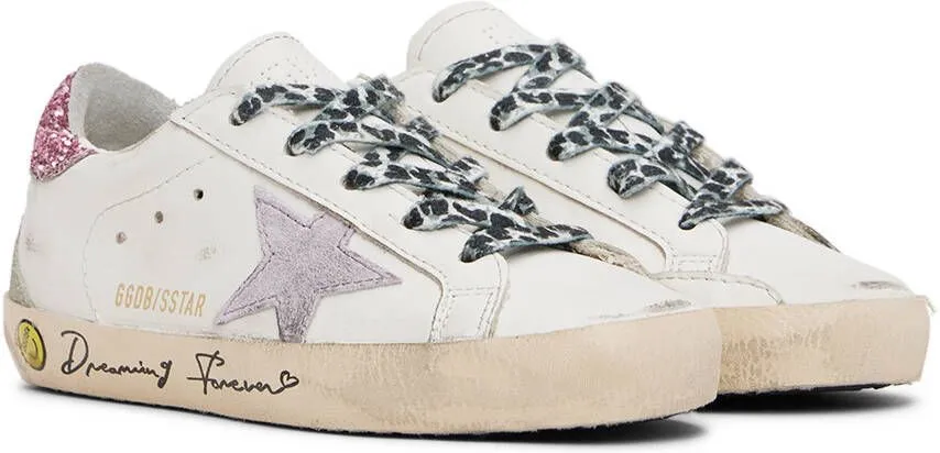 Golden Goose Kids White Super Star Sneakers