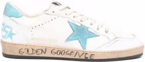 Golden Goose logo-patch low-top leather sneakers White