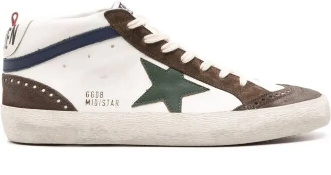 Golden Goose Mid-Star leather sneakers White