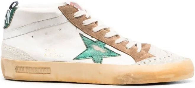 Golden Goose star-patch high-top sneakers Neutrals