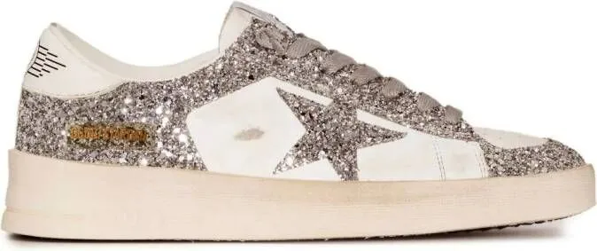 Golden Goose star-patch lace-up sneakers White