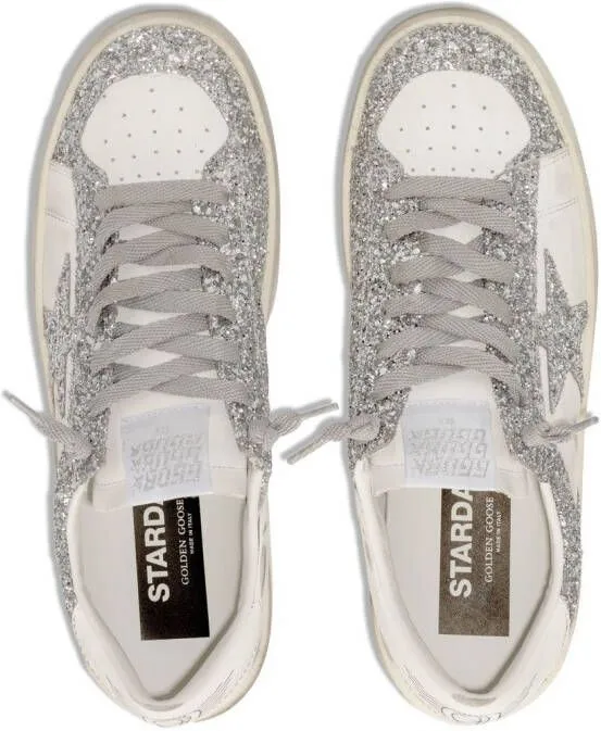 Golden Goose star-patch lace-up sneakers White