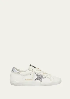 Golden Goose Superstar Leather Glitter Low-Top Sneakers