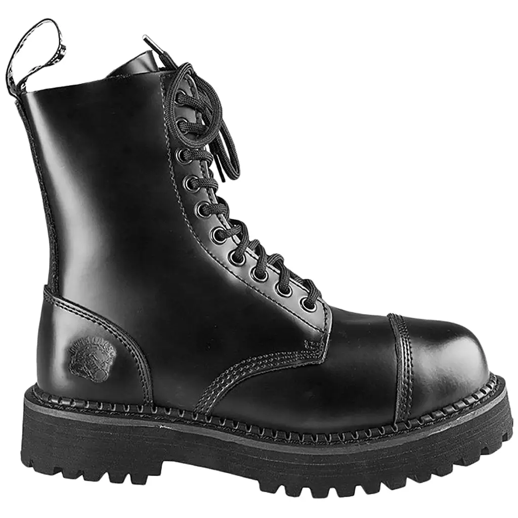 Grinders Unisex Boots Bulldog Steel Toe Lace-Up Ankle Leather - UK 9