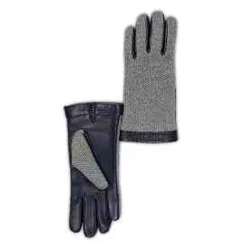 Hugo Leather gloves-cashmere knit and soft nappa