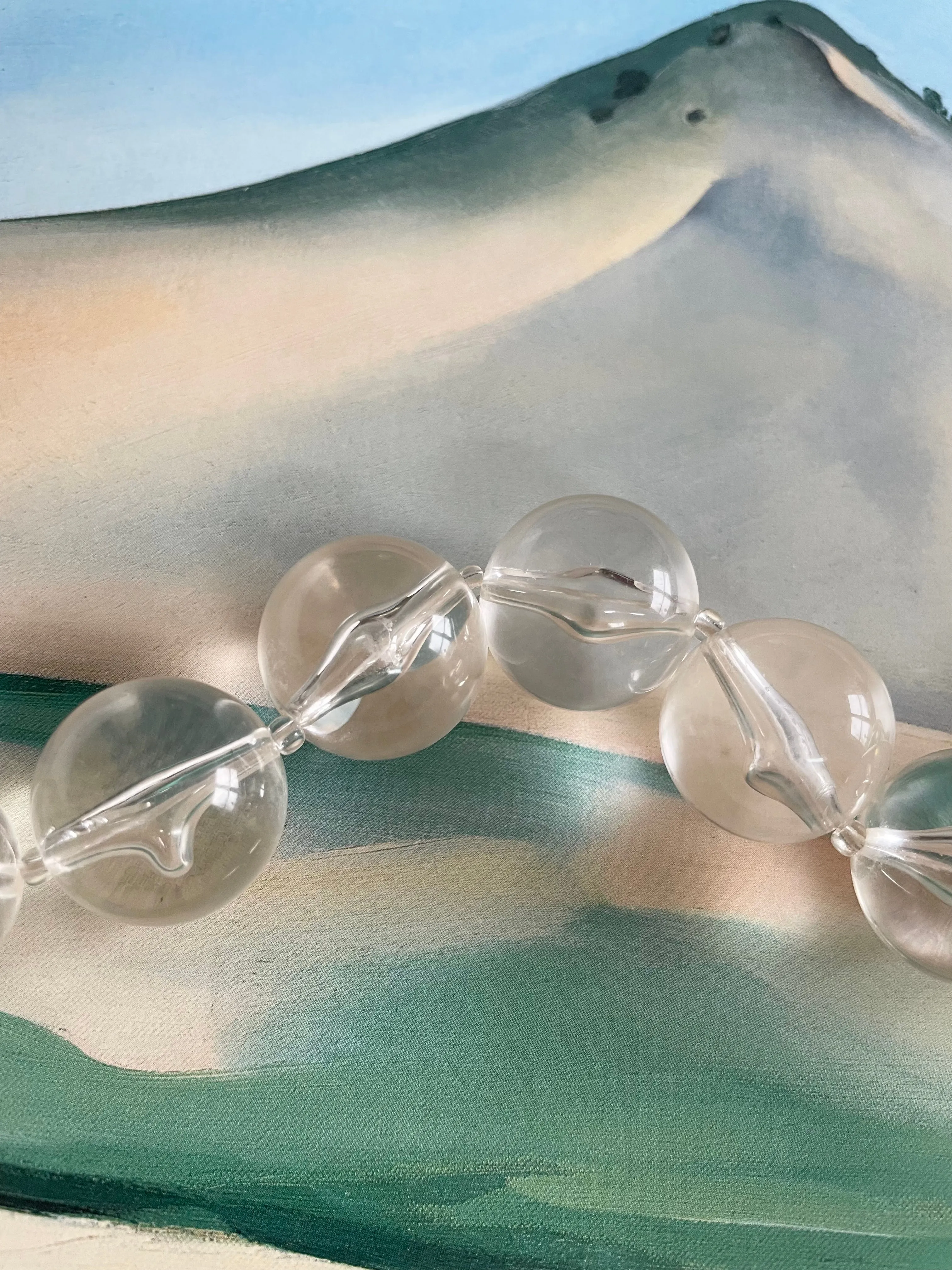 Ice Globe Lucite Necklace