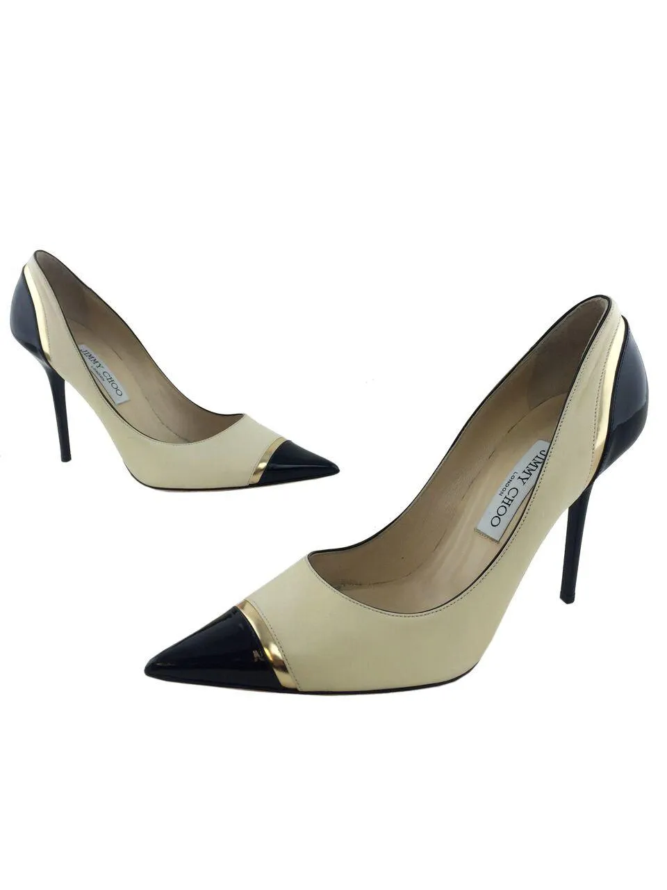 Jimmy Choo Leather Limit Tri-tone Pumps Size 10