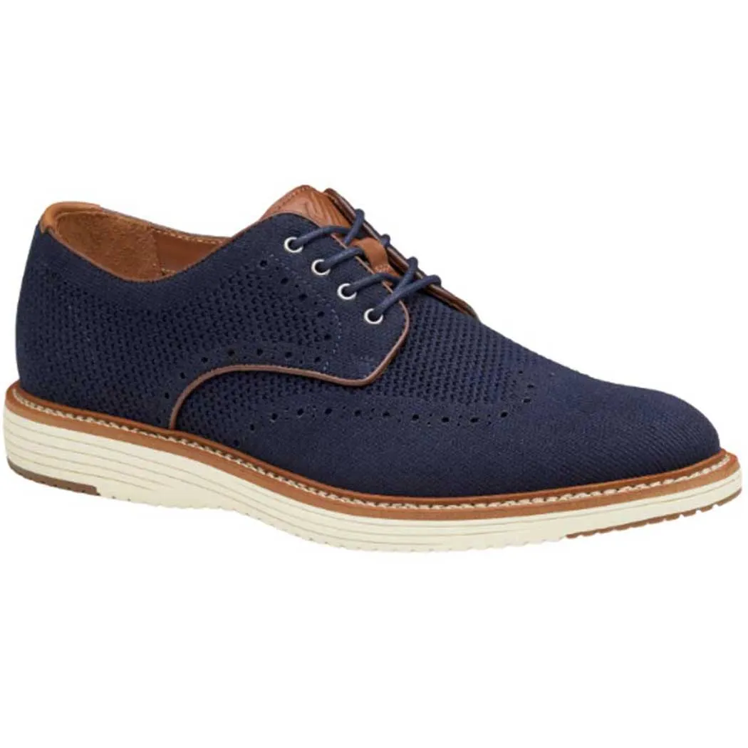 Johnston & Murphy Upton Knit Wingtip Navy (Men's)