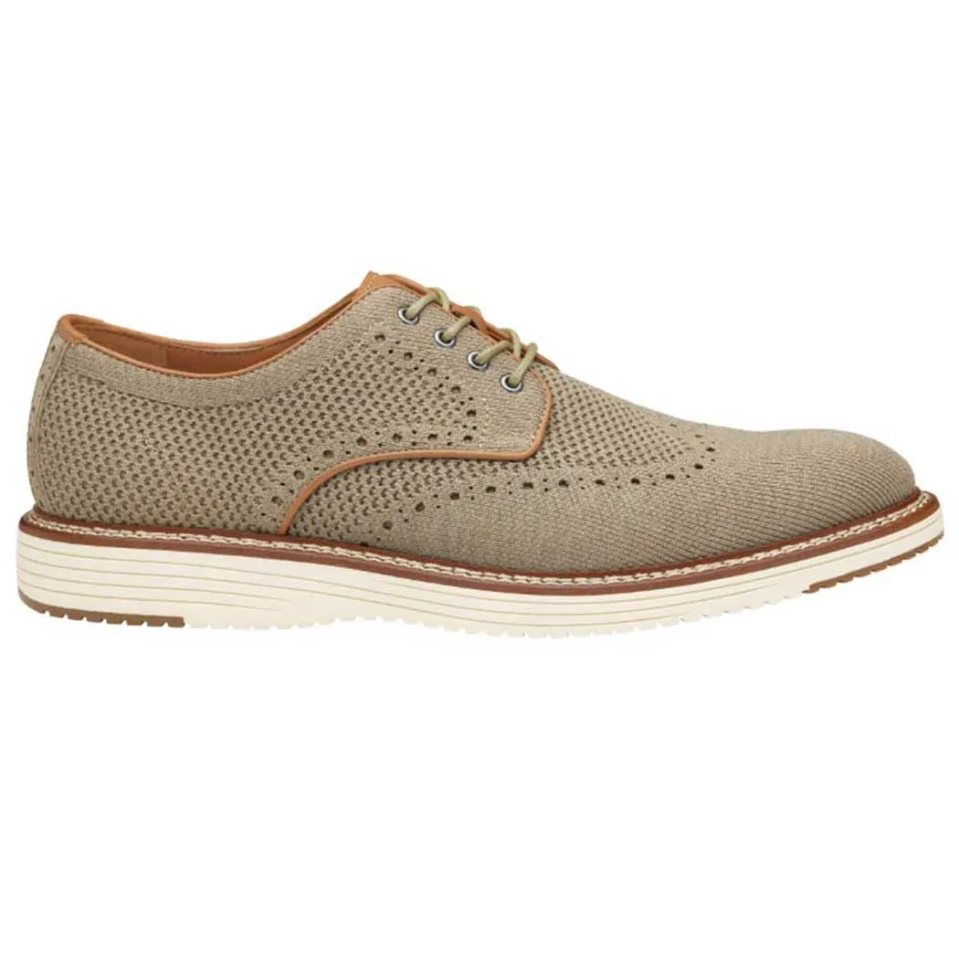 Johnston & Murphy Upton Knit Wingtip Oxford Taupe (Men's)