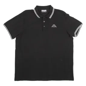 KAPPA Mens Polo Shirt Black 2XL