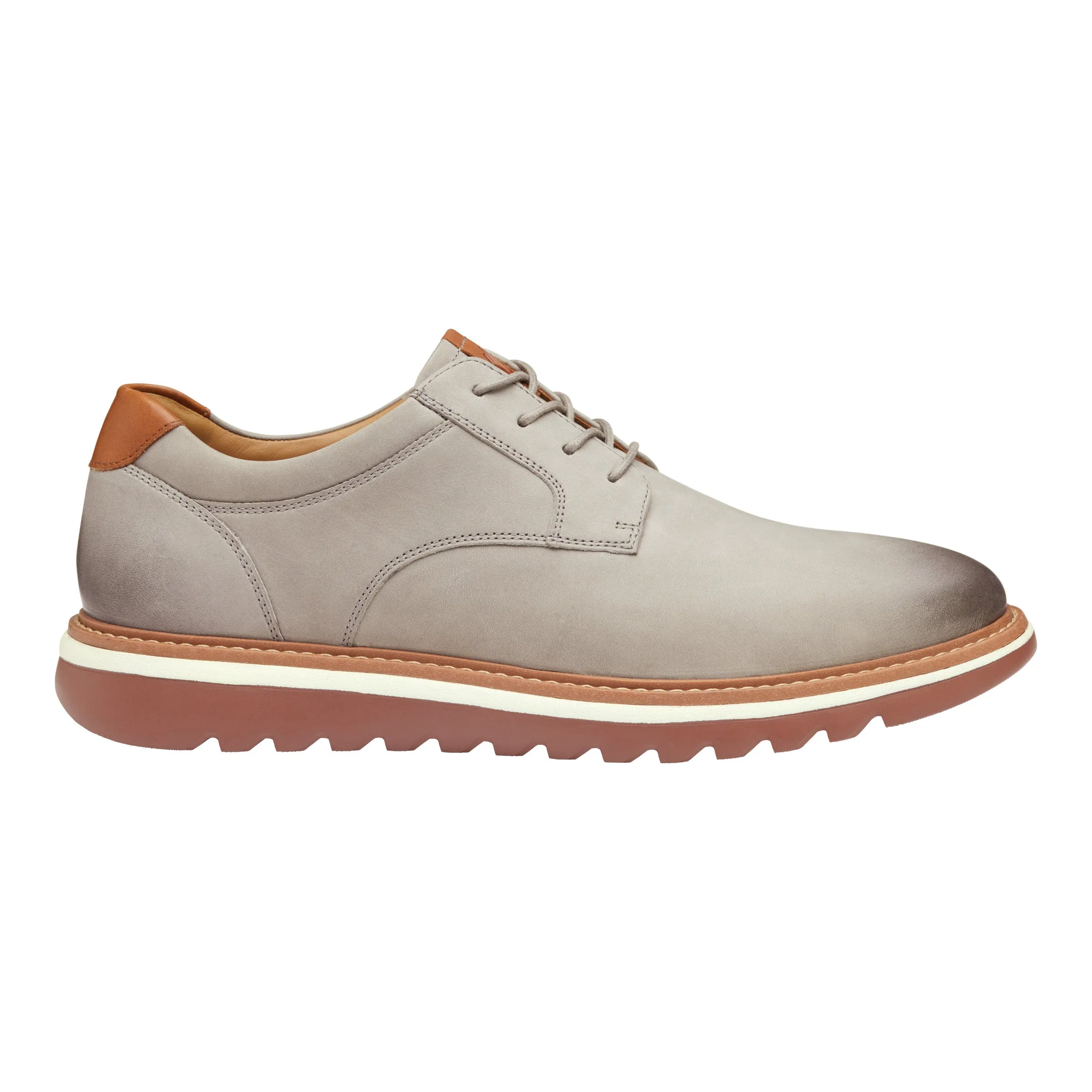 Men's Johnston & Murphy Braydon Plain Toe Color: Gray Oiled Nubuck