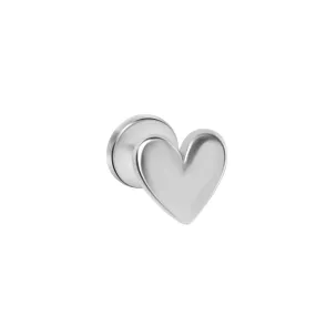 Minimalist Heart Flat Back Earring