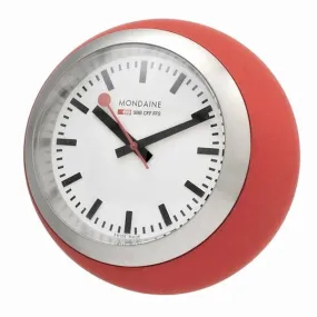 Mondaine Clocks A660.30335.16SBC Red Analog Globe Clock