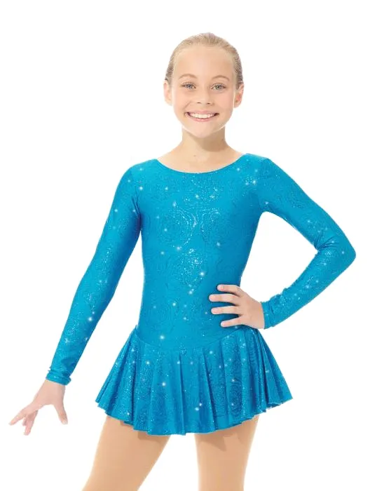 Mondor 666  Blue Peony Shimmer Skate Dress