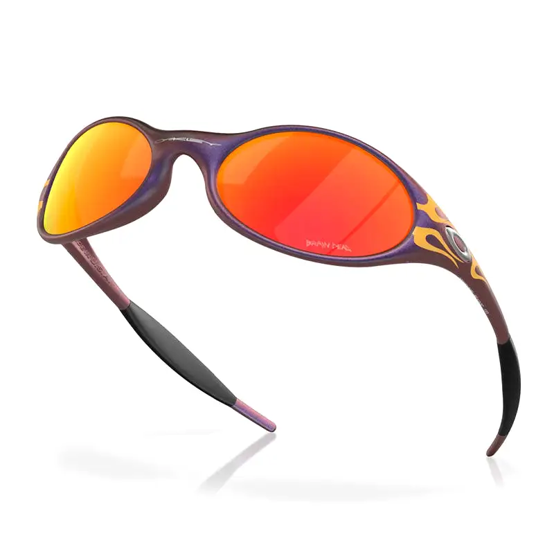 OAKLEY EYE JACKET BRAIN DEAD FLAMES W/ PRIZM RUBY 0OO9450