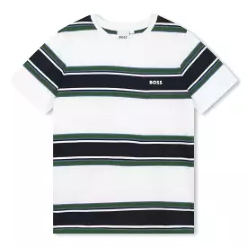 Playera para nio y adolescente blanca Boss