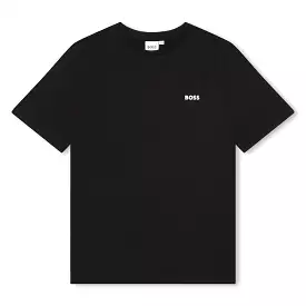 Playera para nio y adolescente negra Boss