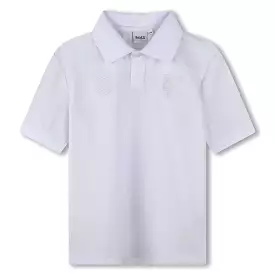 Playera Polo para nio y adolescente Boss blanca