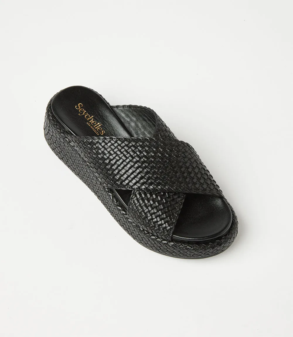 Raffia Cross Platform Slides