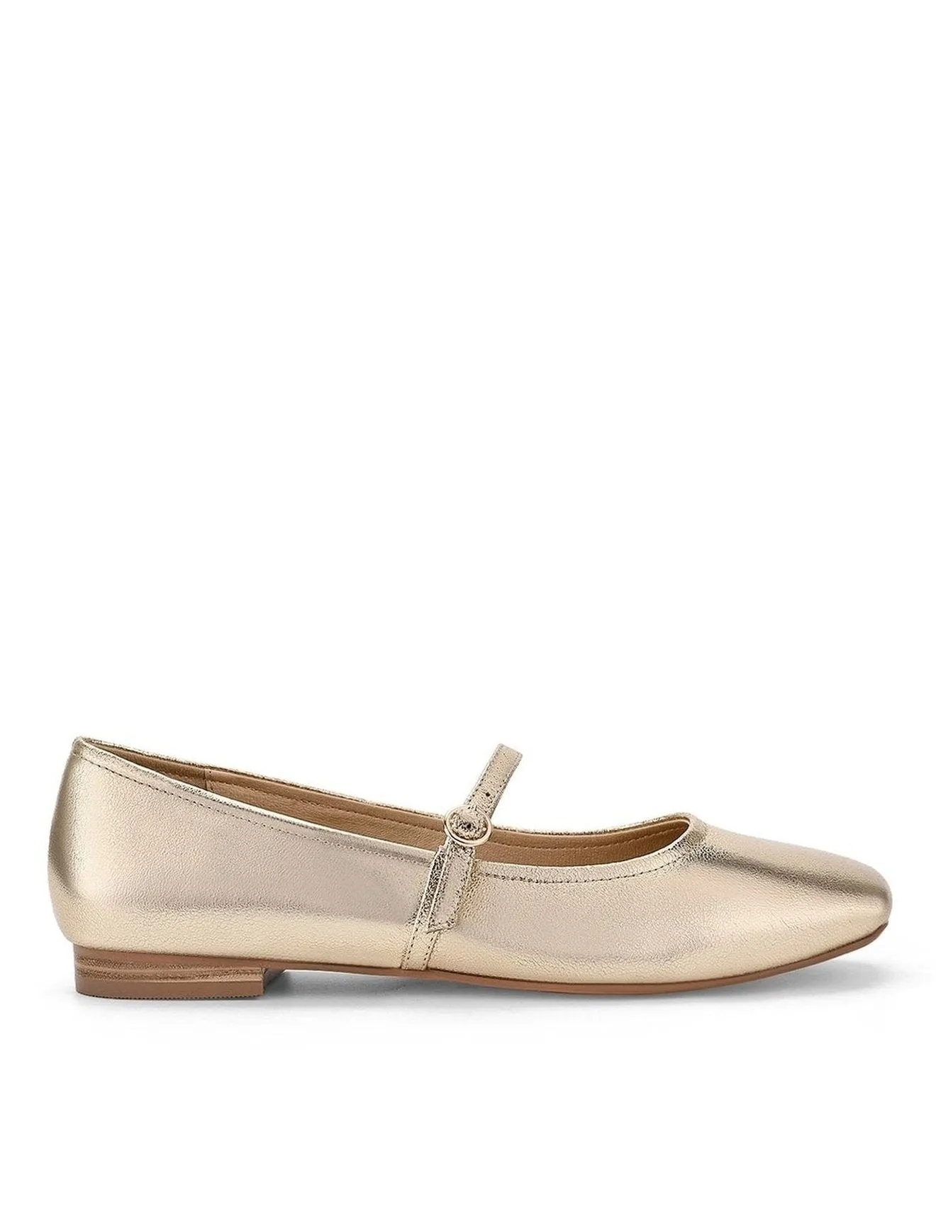 Rey Mary Jane Ballet - Gold Metallic Leather