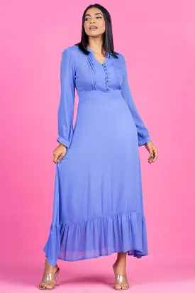 Ruffle Maxi Dress - Slim Fit