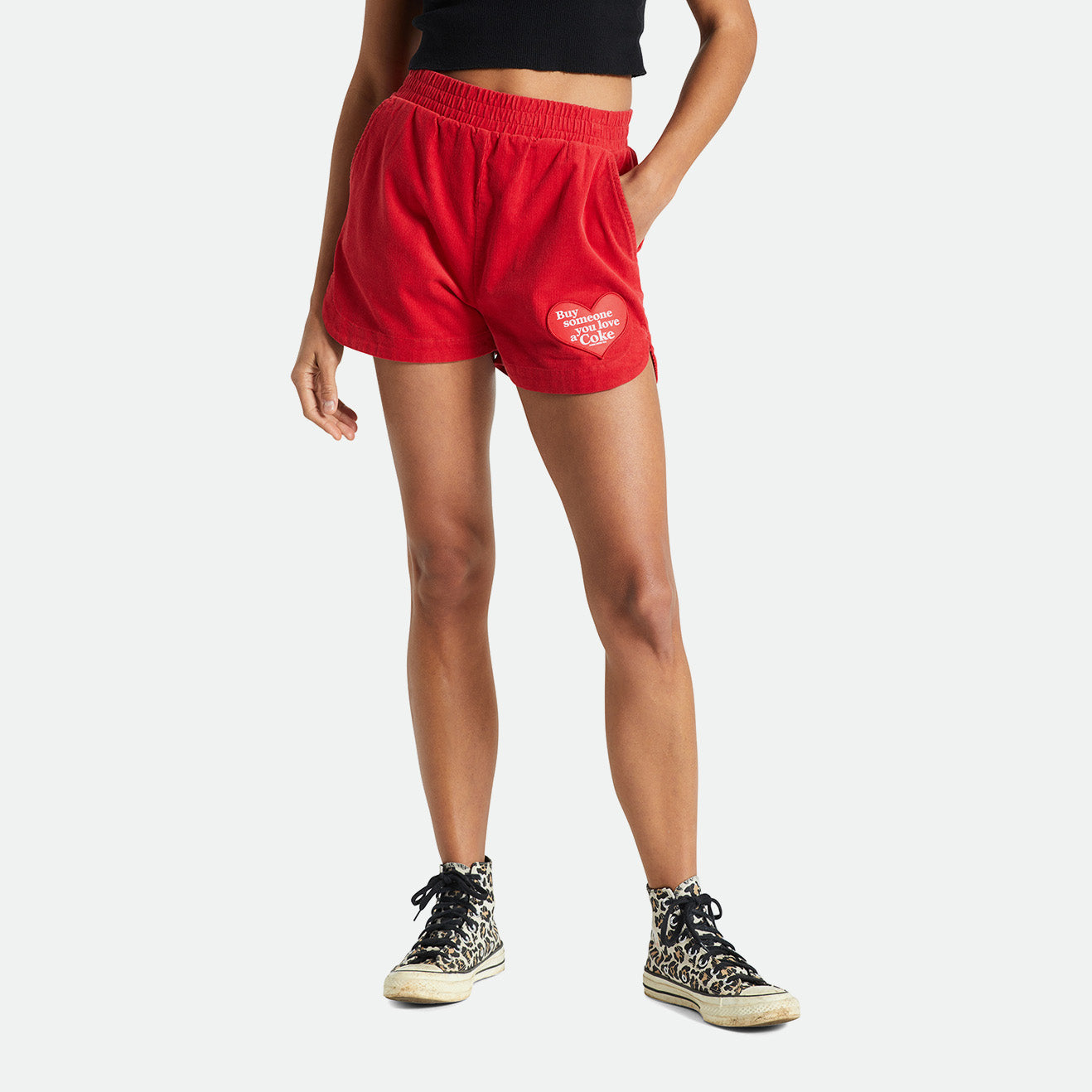 SHORT BRIXTON COCA COLA FEMME RUNNER COKE RED