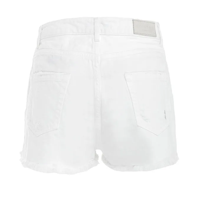 SHORT LESLIE FRANGED Woman White