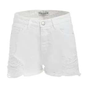 SHORT LESLIE FRANGED Woman White