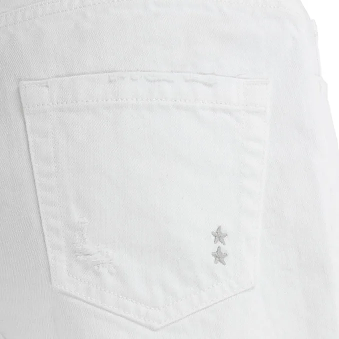 SHORT LESLIE FRANGED Woman White