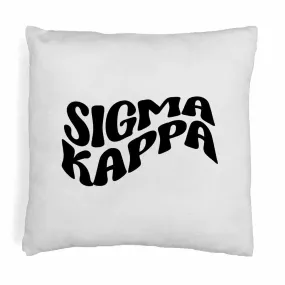 Sigma Kappa Greek Mod Design on a Sorority Throw Pillow Cover for Dorm Room or Apartment Decor