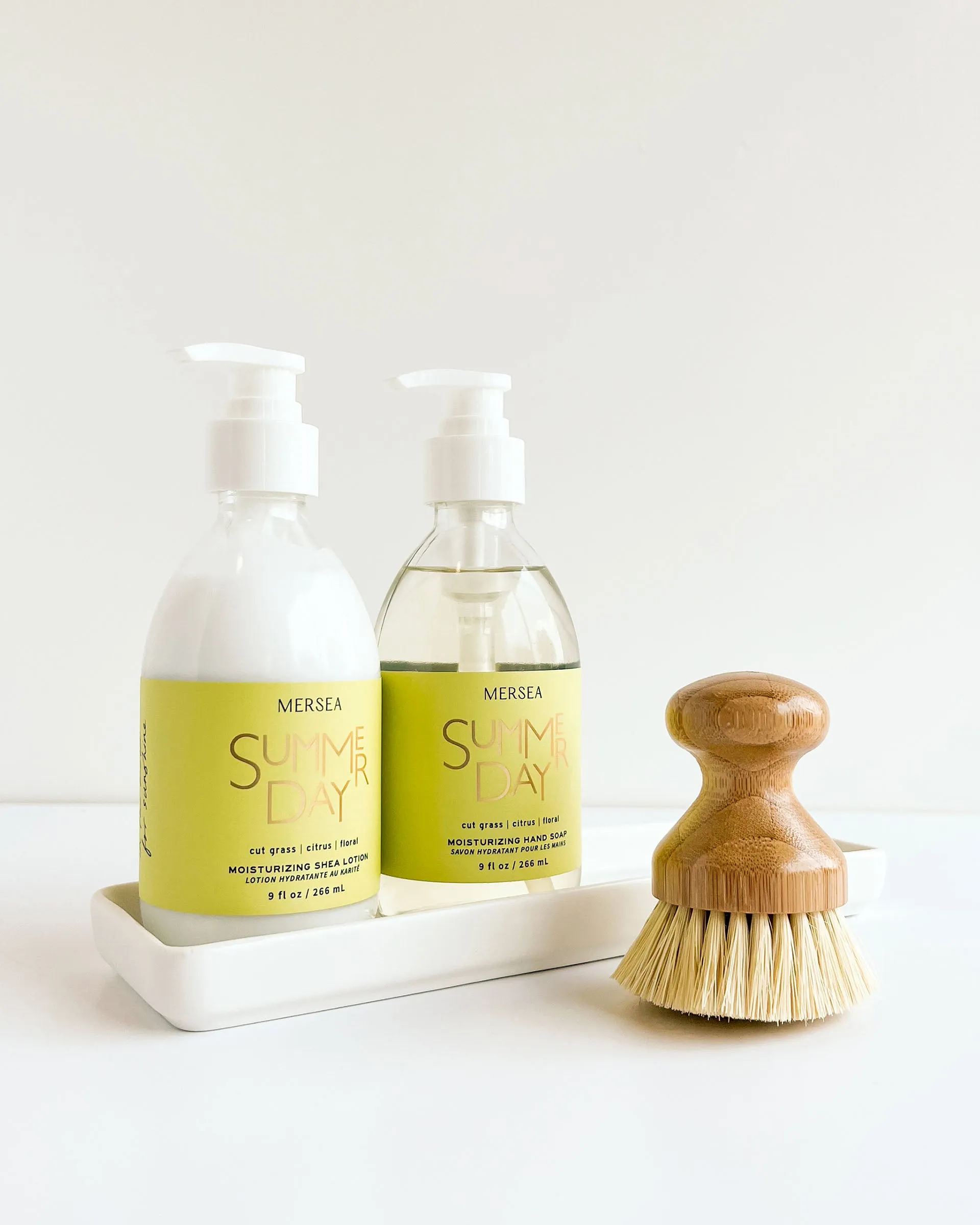 Summer Day Shea Lotion & Hand Soap Set with Brush