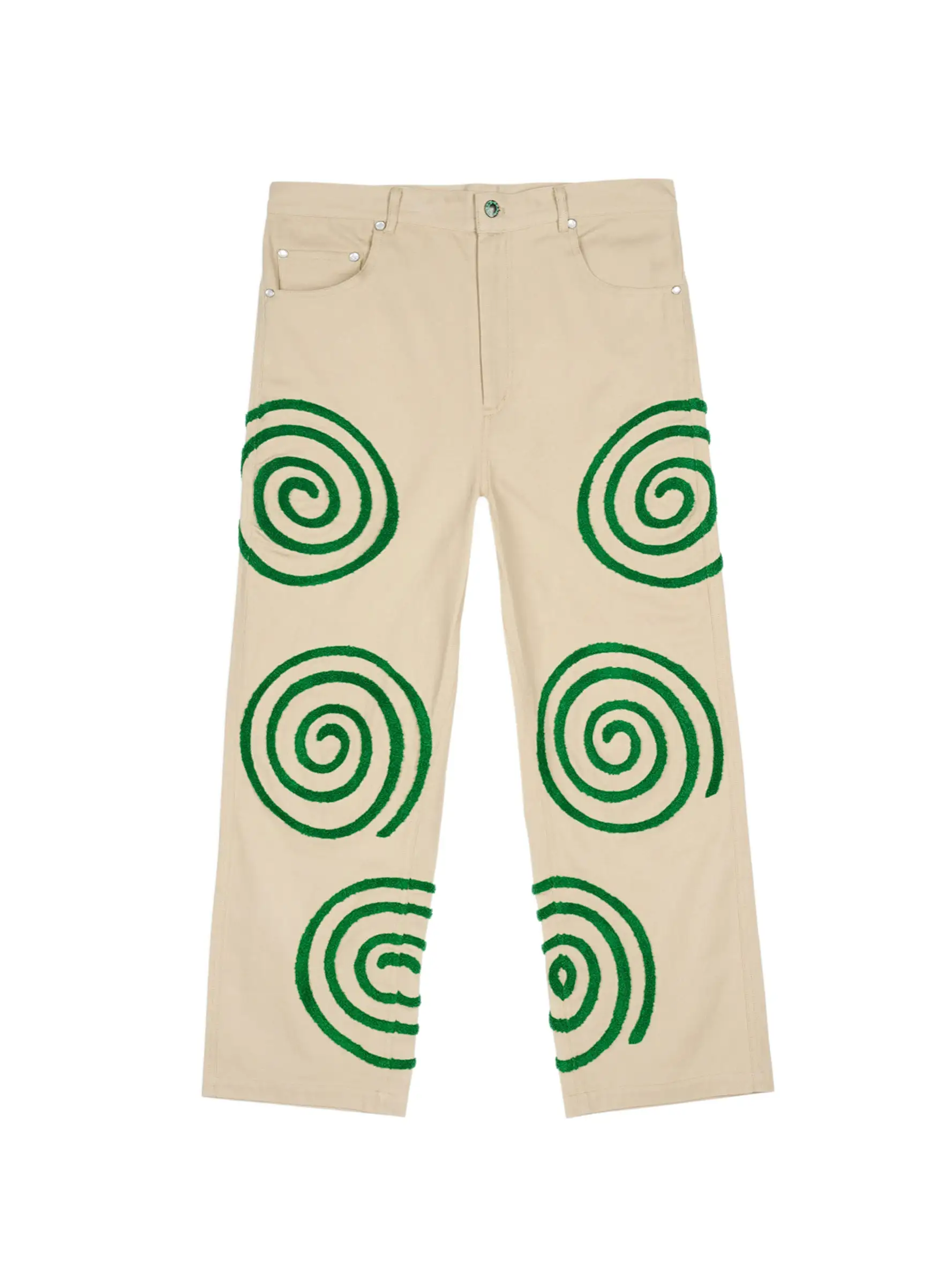 Swirls Twill Trousers Khaki