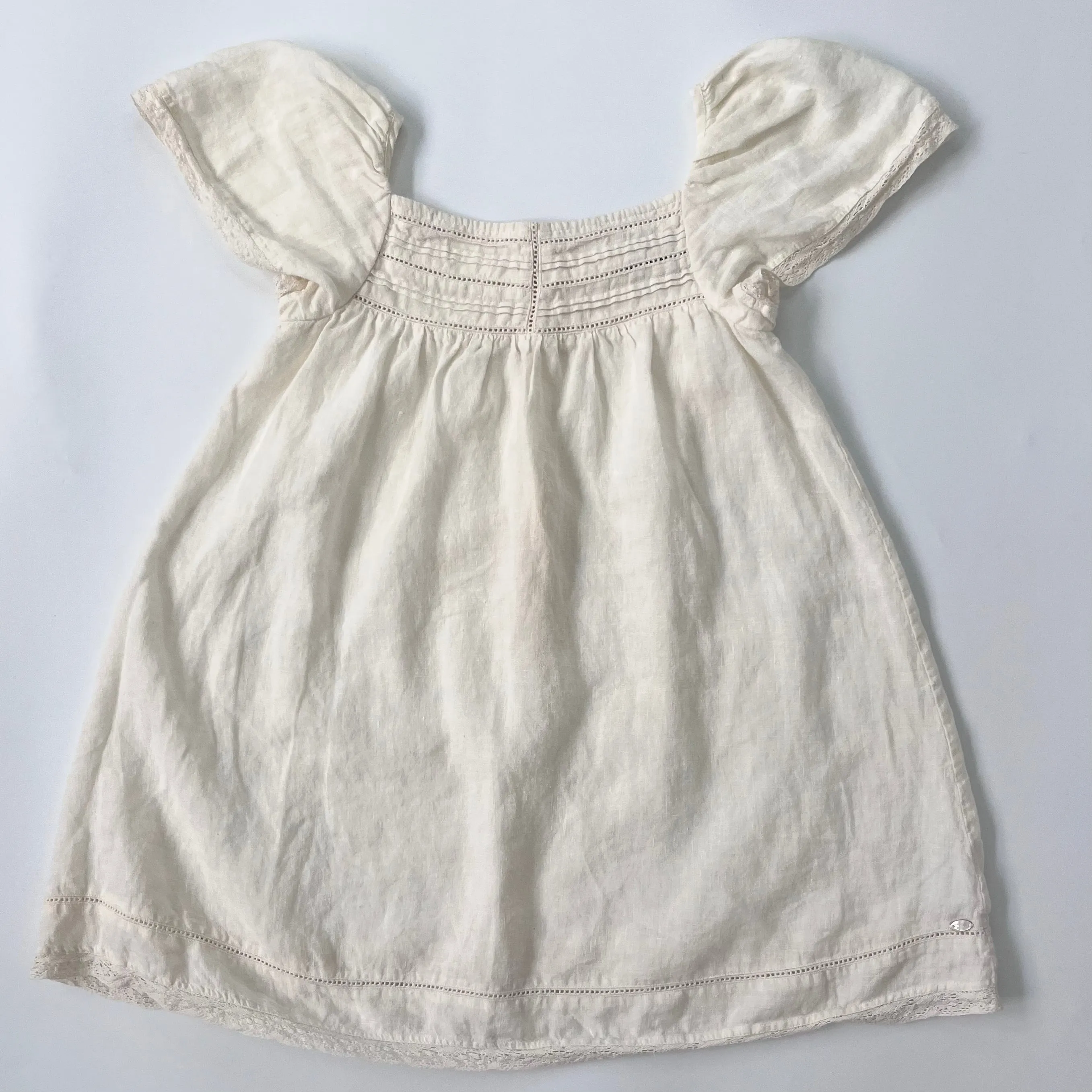 Tartine et Chocolat Cream Linen Dress: 10 Years