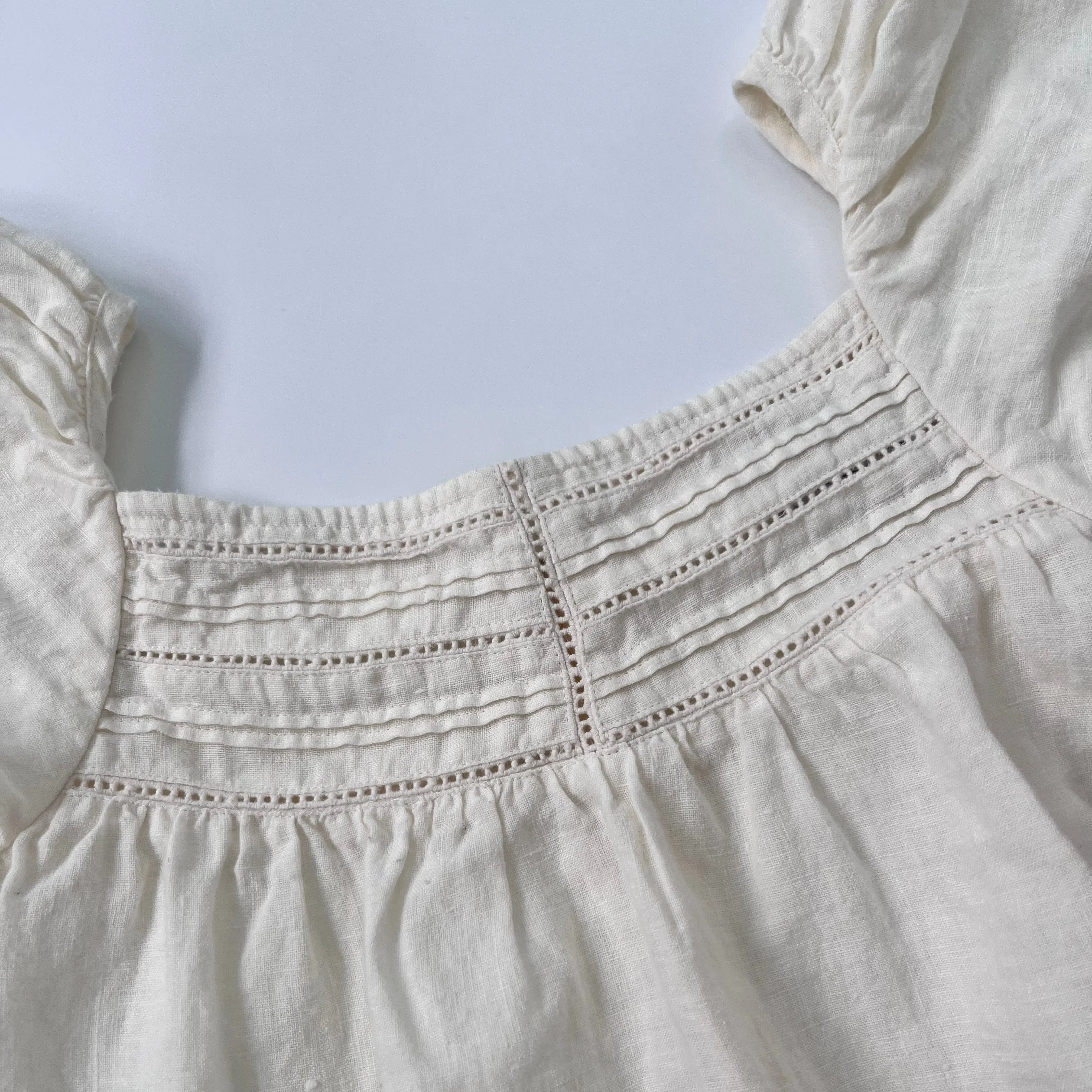 Tartine et Chocolat Cream Linen Dress: 10 Years