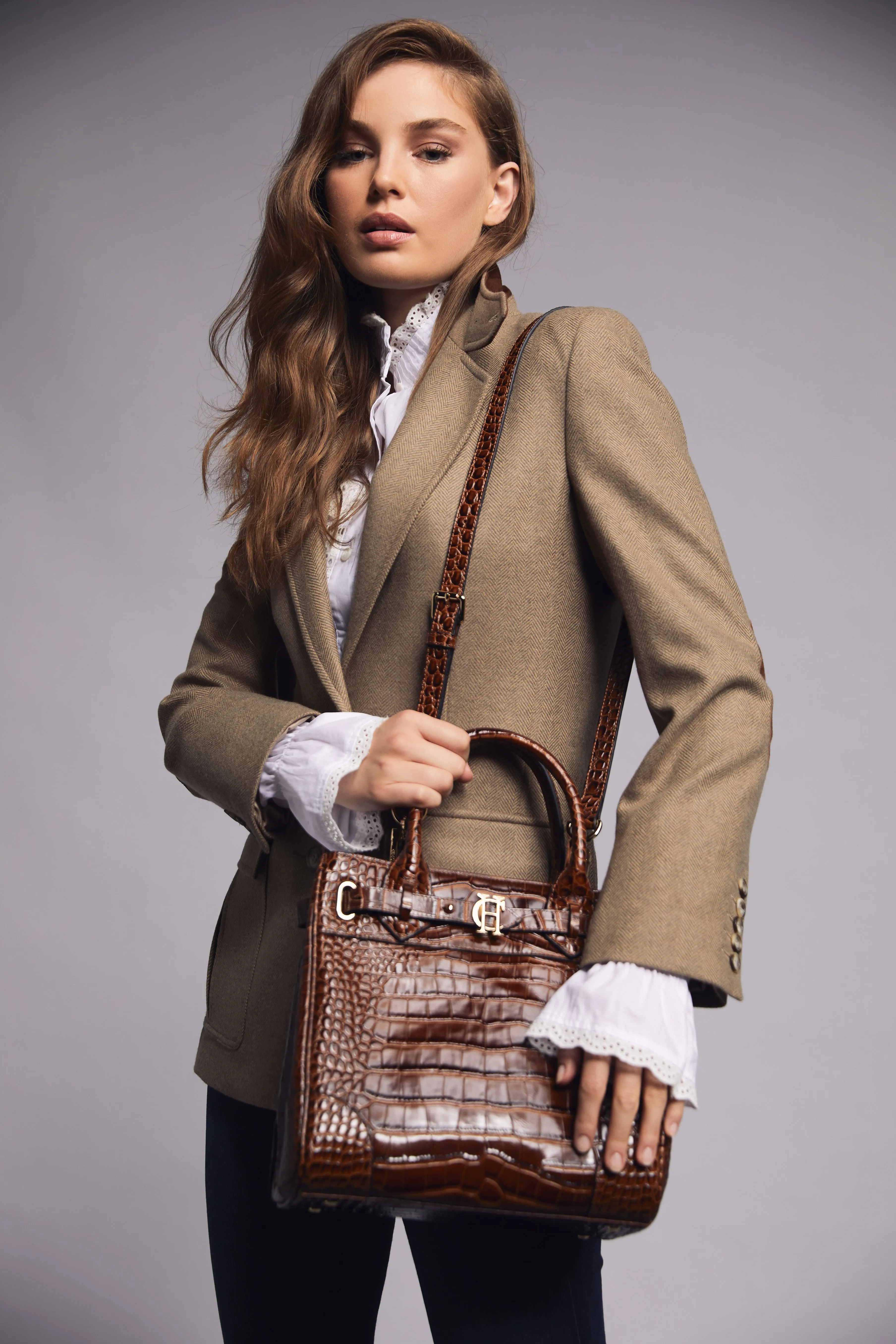 The Brompton Mini Tote (Tan Croc)