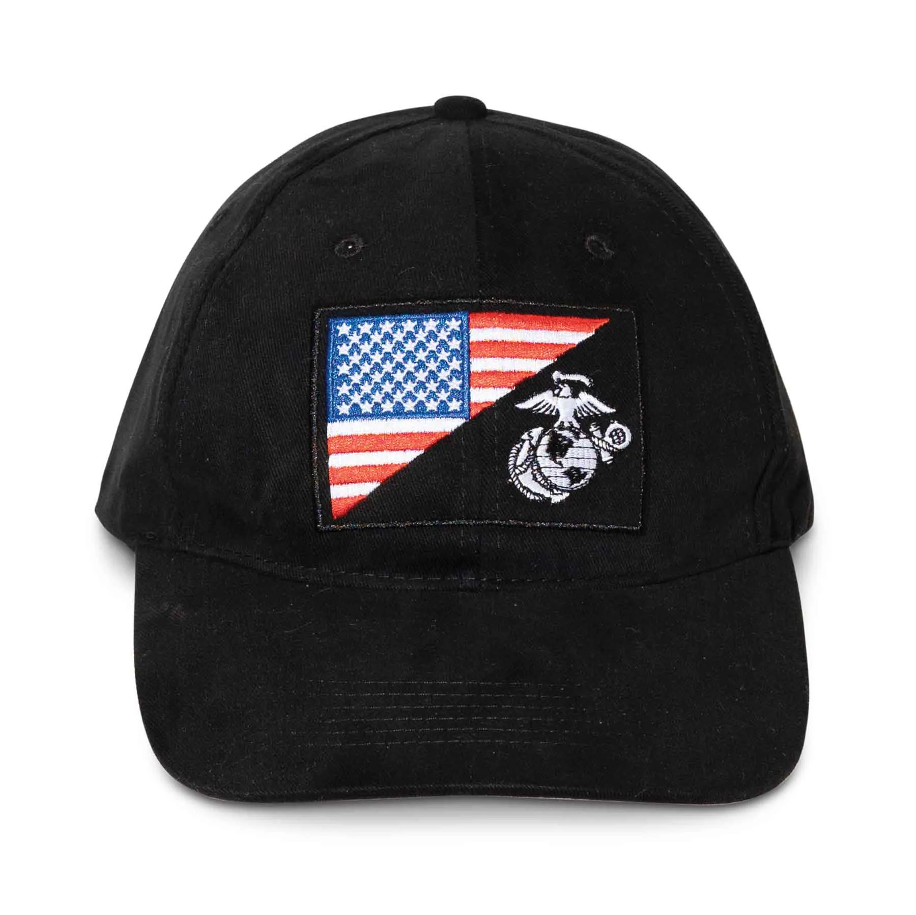 USA Flag Eagle, Globe, and Anchor Hat- Personalized- Black